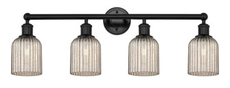 Edison Four Light Bath Vanity in Matte Black (405|616-4W-BK-G559-5ME)