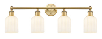 Edison Four Light Bath Vanity in Brushed Brass (405|616-4W-BB-G559-5GWH)