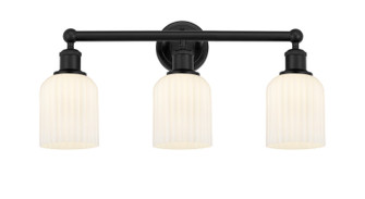 Edison Three Light Bath Vanity in Matte Black (405|616-3W-BK-G559-5GWH)