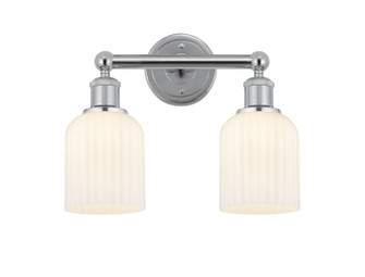 Edison Two Light Bath Vanity in Polished Chrome (405|616-2W-PC-G559-5GWH)