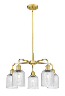 Ballston Five Light Chandelier in Satin Gold (405|516-5CR-SG-G559-5SDY)