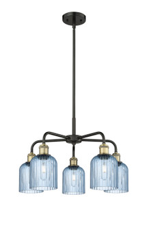 Downtown Urban Five Light Chandelier in Black Antique Brass (405|516-5CR-BAB-G559-5BL)