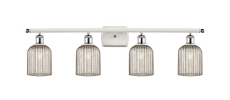 Ballston Four Light Bath Vanity in White Polished Chrome (405|516-4W-WPC-G559-5ME)