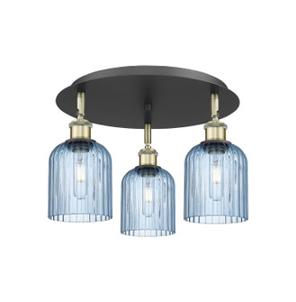 Ballston Three Light Semi-Flush Mount in Black Antique Brass (405|516-3C-BAB-G559-5BL)