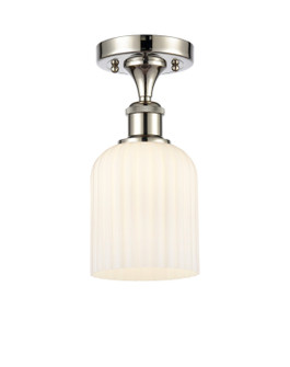 Ballston One Light Semi-Flush Mount in Polished Nickel (405|516-1C-PN-G559-5GWH)