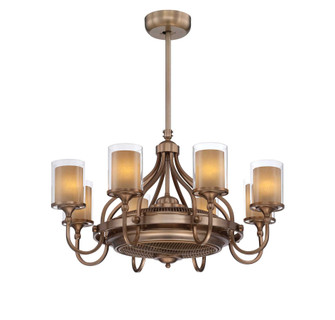 Etesian Eight Light Fan D'lier in Burnished Russet (51|36-329-FD-21)