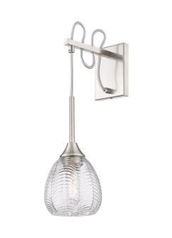 Downtown Urban One Light Wall Sconce in Brushed Satin Nickel (405|323-1W-SN-G323-6CL)