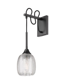 Downtown Urban One Light Wall Sconce in Matte Black (405|323-1W-BK-G323-5CL)