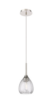 Downtown Urban One Light Pendant in Polished Nickel (405|323-1P-PN-G323-6CL)