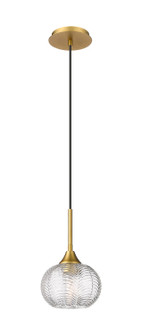 Downtown Urban One Light Pendant in Brushed Brass (405|323-1P-BB-G323-7CL)
