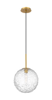Downtown Urban One Light Mini Pendant in Brushed Brass (405|321-1P-BB-G320-12CL-BB)