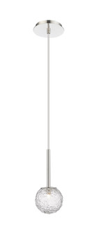 Downtown Urban One Light Mini Pendant in Polished Nickel (405|320-1P-PN-G320-6CL-PN)