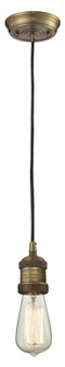 Franklin Restoration One Light Mini Pendant in Brushed Brass (405|200C-BB)