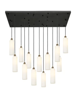 Downtown Urban 13 Light Pendant in Brushed Brass (405|154BK-B-13P-BB-G434-12WH)