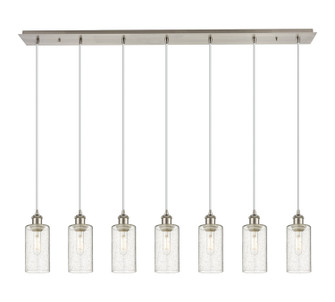 Downtown Urban Seven Light Linear Pendant in Brushed Satin Nickel (405|127B-7P-SN-G434-7SDY)