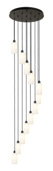 Downtown Urban 12 Light Pendant in Matte Black (405|126B-12P-BK-G434-7WH)