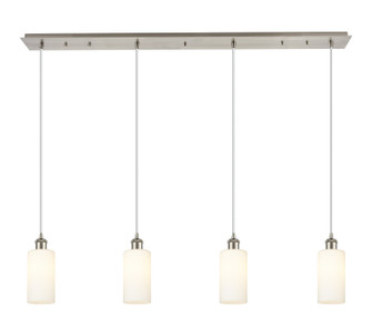 Downtown Urban Four Light Linear Pendant in Brushed Satin Nickel (405|124B-4P-SN-G434-7WH)