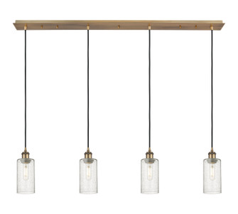 Downtown Urban Four Light Linear Pendant in Brushed Brass (405|124B-4P-BB-G434-7SDY)