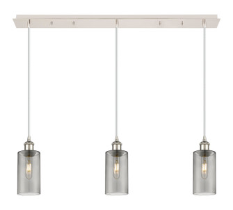 Downtown Urban Three Light Linear Pendant in Polished Nickel (405|123B-3P-PN-G434-7SM)