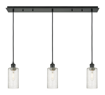 Downtown Urban Three Light Linear Pendant in Matte Black (405|123B-3P-BK-G434-7SDY)