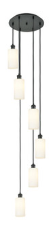 Downtown Urban Six Light Pendant in Matte Black (405|116B-6P-BK-G434-7WH)