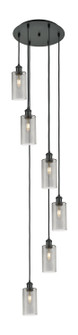 Downtown Urban Six Light Pendant in Matte Black (405|116B-6P-BK-G434-7SM)