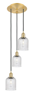 Ballston Three Light Pendant in Satin Gold (405|113B-3P-SG-G559-5SDY)