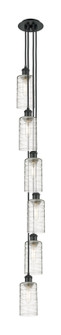 Downtown Urban Six Light Pendant in Matte Black (405|106B-6P-BK-G434-7DE)