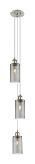 Downtown Urban Three Light Pendant in Brushed Satin Nickel (405|103B-3P-SN-G434-7SM)