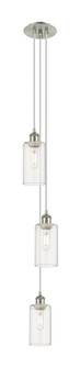Downtown Urban Three Light Pendant in Brushed Satin Nickel (405|103B-3P-SN-G434-7CL)