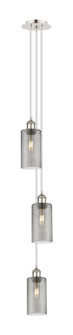 Downtown Urban Three Light Pendant in Polished Nickel (405|103B-3P-PN-G434-7SM)