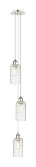 Downtown Urban Three Light Pendant in Polished Nickel (405|103B-3P-PN-G434-7DE)