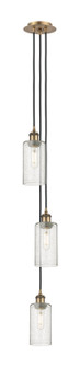 Downtown Urban Three Light Pendant in Brushed Brass (405|103B-3P-BB-G434-7SDY)