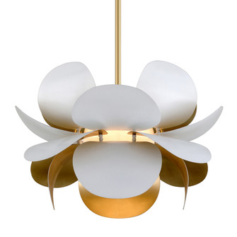 Ginger One Light Chandelier in Gold Leaf (68|314-42-GL/SWH)