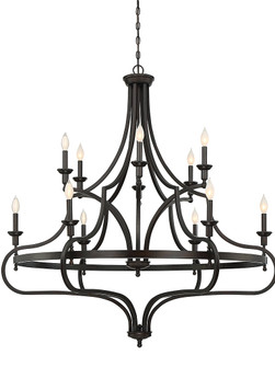 Shields 12 Light Chandelier in English Bronze (51|1-9084-12-13)