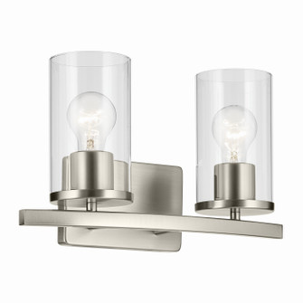 Crosby Two Light Bath in Brushed Nickel (12|45496NICLR)