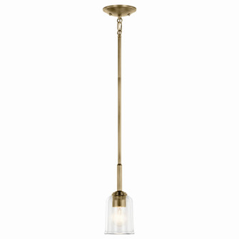 Shailene One Light Mini Pendant in Natural Brass (12|43674NBRCLR)