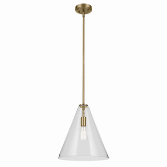 Everly One Light Pendant in Natural Brass (12|42200NBR)