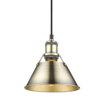 Orwell One Light Mini Pendant in Aged Brass (62|3306-S AB-AB)