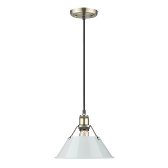 Orwell One Light Pendant in Aged Brass (62|3306-M AB-DB)