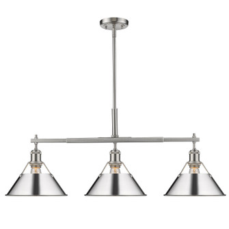 Orwell Three Light Linear Pendant in Pewter (62|3306-LP PW-CH)