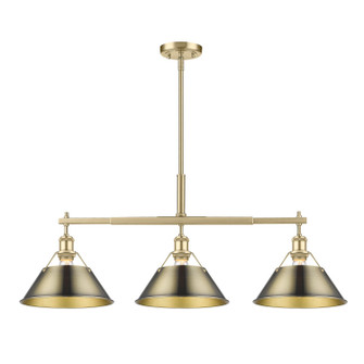 Orwell Three Light Linear Pendant in Brushed Champagne Brass (62|3306-LP BCB-AB)