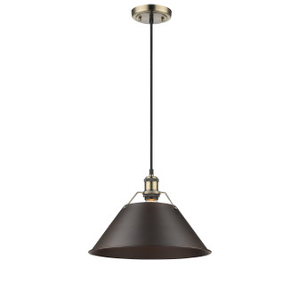 Orwell One Light Pendant in Aged Brass (62|3306-L AB-RBZ)