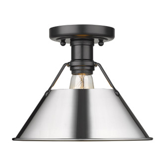 Orwell One Light Flush Mount in Matte Black (62|3306-FM BLK-CH)