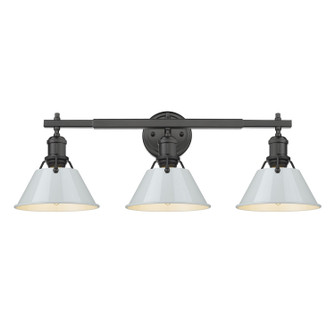 Orwell Three Light Bath Vanity in Matte Black (62|3306-BA3 BLK-DB)