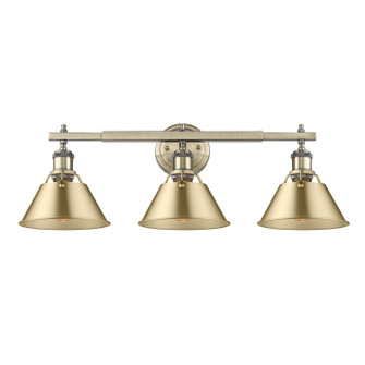 Orwell Three Light Bath Vanity in Aged Brass (62|3306-BA3 AB-BCB)