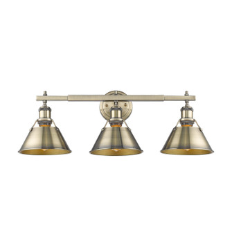 Orwell Three Light Bath Vanity in Aged Brass (62|3306-BA3 AB-AB)