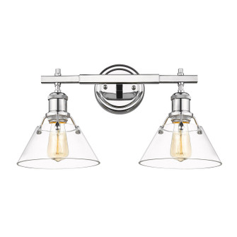 Orwell Two Light Bath Vanity in Chrome (62|3306-BA2 CH-CLR)