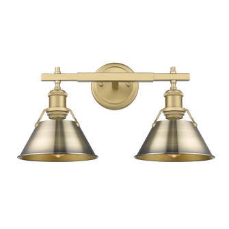 Orwell Two Light Bath Vanity in Brushed Champagne Brass (62|3306-BA2 BCB-AB)