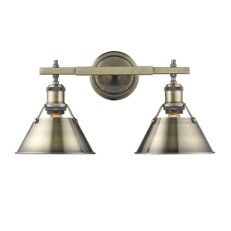 Orwell Two Light Bath Vanity in Aged Brass (62|3306-BA2 AB-AB)